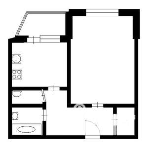 1-к квартира, на длительный срок, 42м2, 4/5 этаж