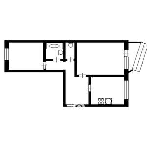 2-к квартира, на длительный срок, 54м2, 5/5 этаж