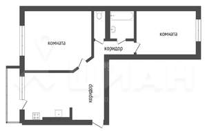2-к квартира, на длительный срок, 57м2, 1/9 этаж