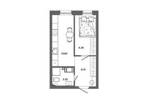 1-к квартира, вторичка, 29м2, 13/19 этаж
