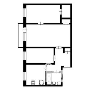 3-к квартира, вторичка, 54м2, 4/5 этаж
