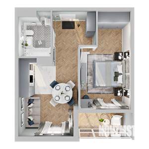 1-к квартира, вторичка, 44м2, 18/22 этаж