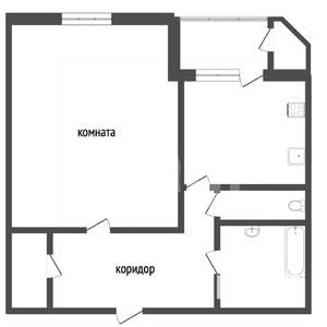 1-к квартира, вторичка, 43м2, 4/5 этаж