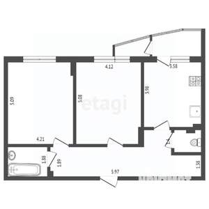 2-к квартира, вторичка, 82м2, 11/23 этаж