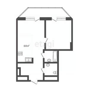 1-к квартира, вторичка, 47м2, 15/23 этаж