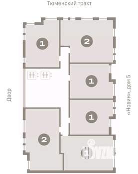 1-к квартира, вторичка, 51м2, 10/17 этаж