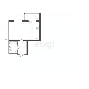 Студия квартира, вторичка, 32м2, 3/18 этаж