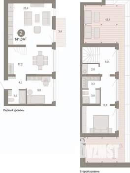 2-к квартира, вторичка, 141м2, 7/9 этаж