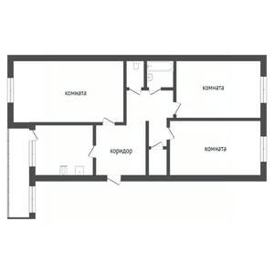 3-к квартира, вторичка, 68м2, 5/5 этаж