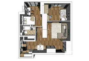 2-к квартира, вторичка, 48м2, 21/26 этаж
