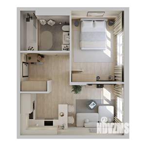 1-к квартира, вторичка, 43м2, 7/9 этаж