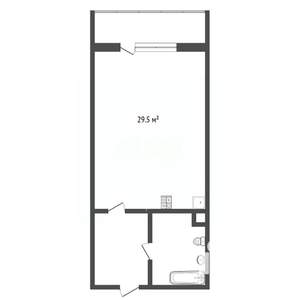 1-к квартира, вторичка, 30м2, 5/5 этаж