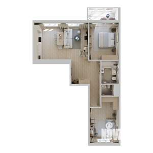 2-к квартира, вторичка, 65м2, 7/9 этаж
