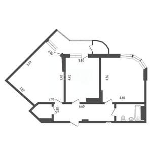 2-к квартира, вторичка, 77м2, 7/15 этаж