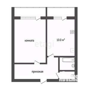1-к квартира, вторичка, 44м2, 2/14 этаж