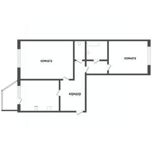 2-к квартира, вторичка, 52м2, 2/5 этаж