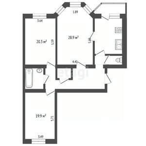 3-к квартира, вторичка, 111м2, 2/9 этаж