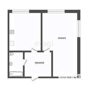 1-к квартира, вторичка, 41м2, 5/5 этаж