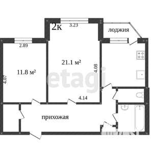 2-к квартира, вторичка, 61м2, 3/9 этаж