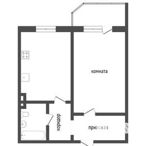 1-к квартира, вторичка, 43м2, 14/16 этаж