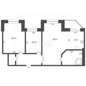 3-к квартира, вторичка, 87м2, 1/10 этаж