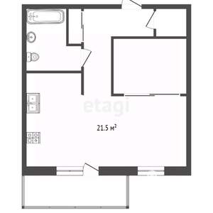 1-к квартира, вторичка, 44м2, 18/20 этаж