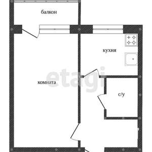 1-к квартира, вторичка, 32м2, 8/9 этаж