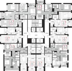 2-к квартира, вторичка, 58м2, 3/21 этаж