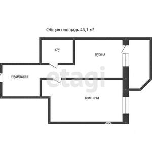 1-к квартира, вторичка, 36м2, 20/25 этаж
