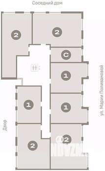 1-к квартира, вторичка, 50м2, 4/9 этаж