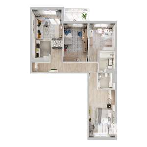 3-к квартира, вторичка, 85м2, 16/22 этаж