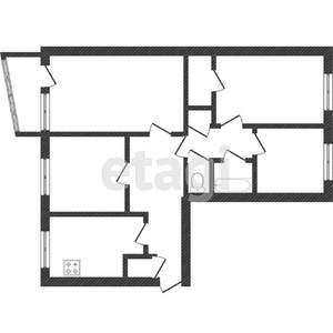4-к квартира, вторичка, 88м2, 3/5 этаж