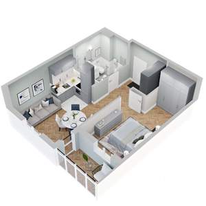 1-к квартира, вторичка, 45м2, 1/22 этаж