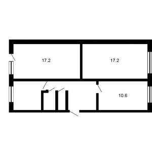 3-к квартира, вторичка, 60м2, 2/5 этаж