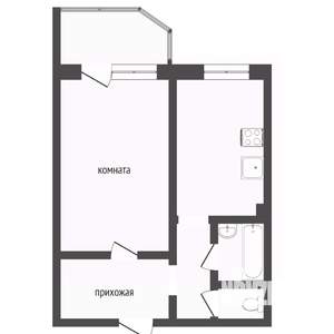 1-к квартира, вторичка, 43м2, 6/17 этаж