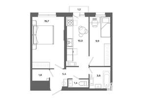 2-к квартира, вторичка, 48м2, 8/19 этаж