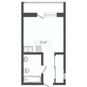 Студия квартира, вторичка, 28м2, 15/17 этаж