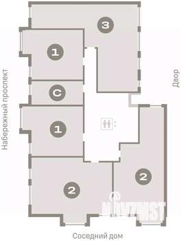 1-к квартира, вторичка, 49м2, 5/7 этаж