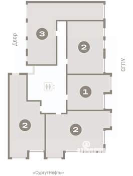 2-к квартира, вторичка, 74м2, 6/9 этаж