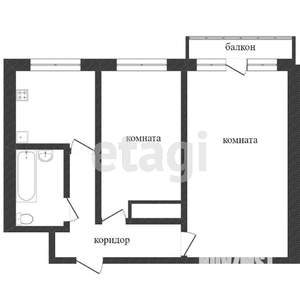 2-к квартира, вторичка, 44м2, 3/5 этаж