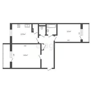 2-к квартира, вторичка, 62м2, 5/9 этаж