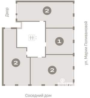 2-к квартира, вторичка, 76м2, 2/9 этаж