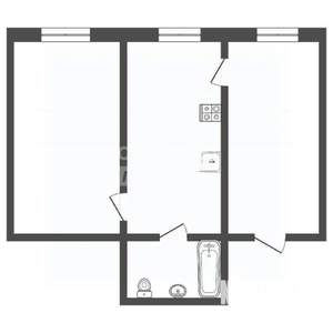 2-к квартира, вторичка, 39м2, 2/5 этаж