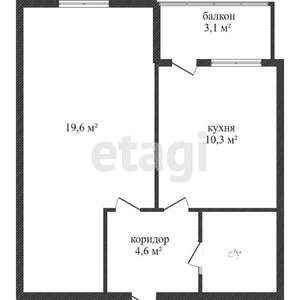 1-к квартира, вторичка, 36м2, 13/17 этаж