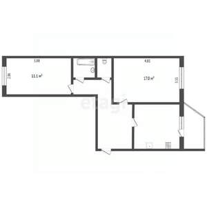 2-к квартира, вторичка, 52м2, 2/5 этаж