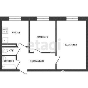 2-к квартира, вторичка, 45м2, 8/9 этаж