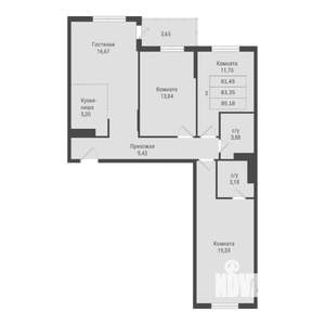 3-к квартира, вторичка, 85м2, 18/22 этаж