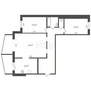 3-к квартира, вторичка, 85м2, 5/10 этаж