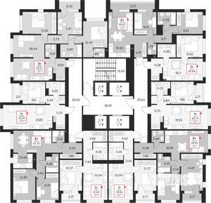 1-к квартира, вторичка, 42м2, 15/21 этаж