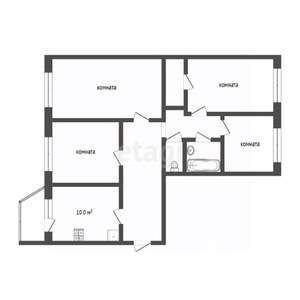 4-к квартира, вторичка, 85м2, 5/5 этаж